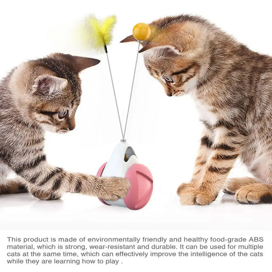 Pet cat Toys Feather Ball toys animal automatic Tease the cat stick Balancecar Cats play by themselves Pets