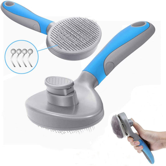 Slicker grooming brush for long haired dogs and cats