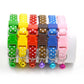 1Pc Adjustable Dot Printed Little Dog Collars Cat Puppy Pets Supplies With Bell 6 Colors