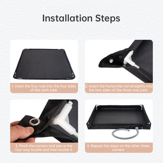 Folding Outdoor Camping Shower Tray Base  - for Pets & Travel